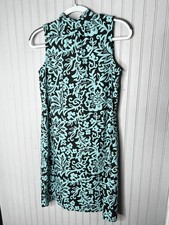 Ann Taylor Factory Dress Womens XS Sleeveless Tie Neck Shift Floral New With Tag