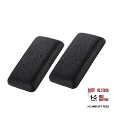 Car Armrest Cushion, 2 Pcs Car Knee Leg Elbow Cushion, Removable black leather