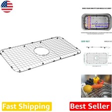 Durable 304 Stainless Steel Sink Grid 25"x12.7" Modern Rectangular Design