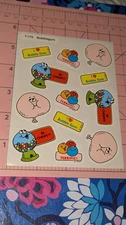 Vintage Trend Scratch N Sniff Stickers Glossy Bubble Gum Sheet 
