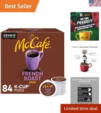 84 Count McCaf Dark Roast Coffee Pods - Intense French Roast, Kosher Certified
