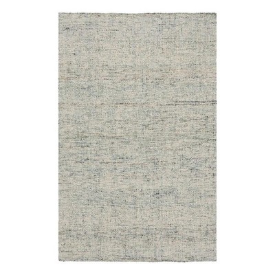 Pemberly Row 108 x 144'' Heathered Effect Jute & Wool Area Rug in Sage Green