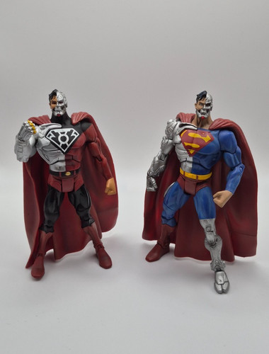 Mattel 6" D.C. Superheros Cyborg Superman lot, USED, OOB