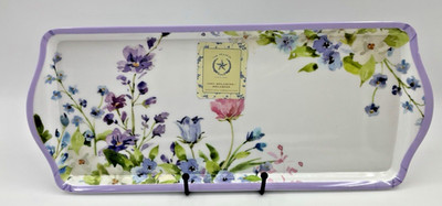 The Prairie RACHEL ASHWELL Melamine Spring Floral 15'' Serving Tray Platter NEW