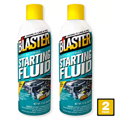 #ad 11oz Fast Acting Engine Starting Fluid Spray Pack of 2 Work with gasoline engine $11.61