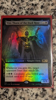 Magic: The Gathering Vito Thorn Dusk Rose Core 2021 Rare Foil Extended Art Card