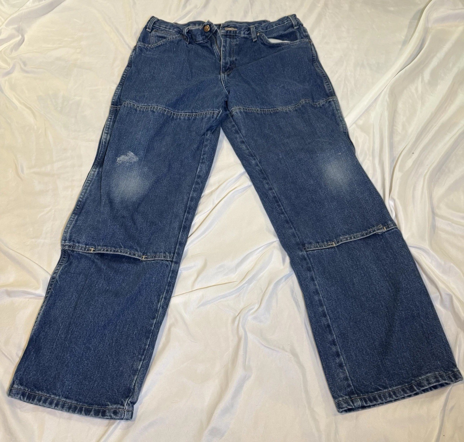 Double Knee Men&rsquo;s 34x30 Blue Denim Work Pants