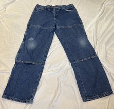 Dickies Carpenter Jeans Double Knee Men  s 34x30 Blue Denim Work Pants