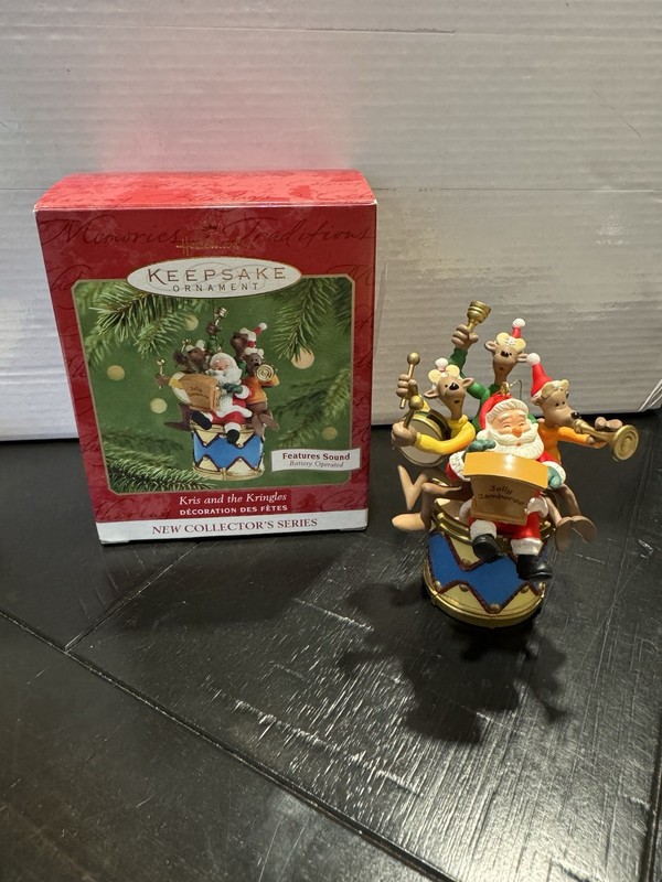 Hallmark Keepsake Kris and the Kringles Santa Sound Ornament 2001 QX8112