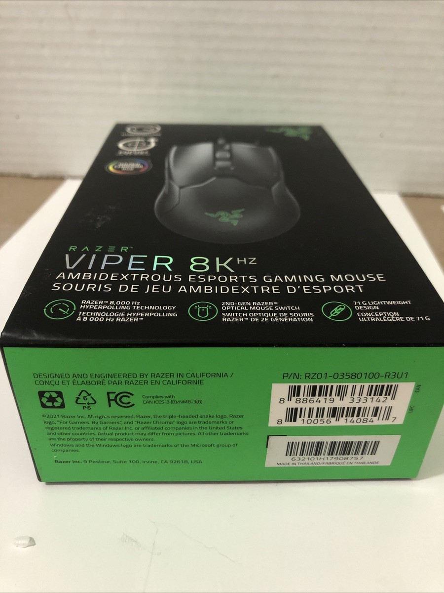 さく8 【非売品】激レア Razer クション×2 Razer Viper 8KHz Ambidextrous Esports Gaming Mouse - Black