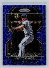2022 Panini Prizm #225 Corey Seager Blue Velocity Prizm