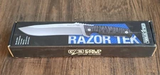 Cold Steel Razor Tek 6.5" Black Handle Satin Finish Blade Fixed Knife - FX-65RZR