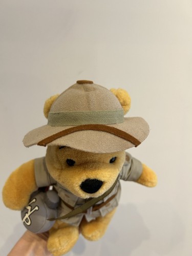 Disney Winnie The Pooh Plush Safari Adventurer Outfit Soft Toy Teddy Hat Bag - Picture 3 of 7