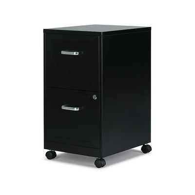Staples 2 Drawer Vertical File Cabinet Locking Letter Black 18 D