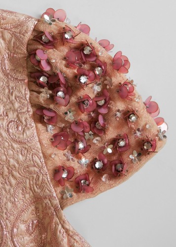 Red Valentino Metallic Pink Jacquard Embellished Mini Dress | IT 38 | UK 6 | XS - Picture 5 of 11