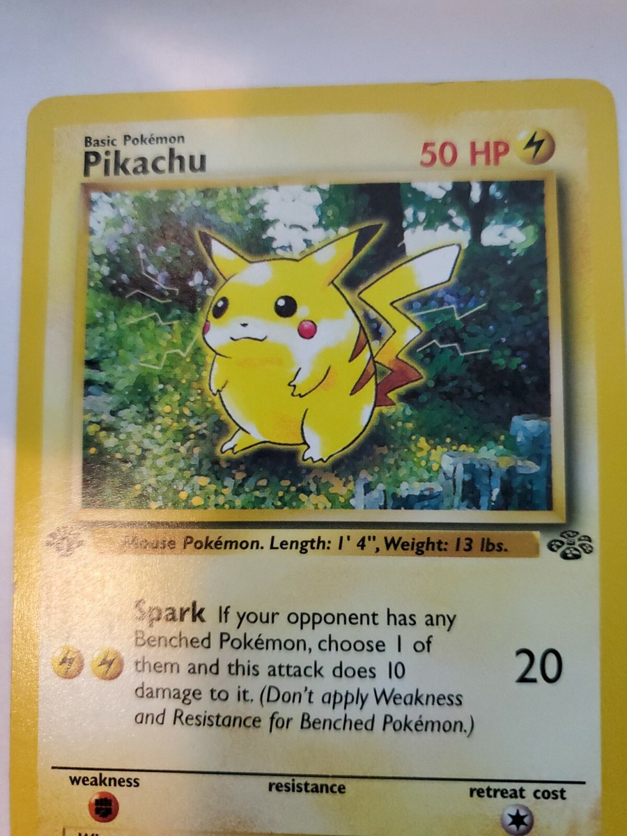 Pikachu 1st Edition Jungle Set Holo Pokemon Card Base Fossil WOTC