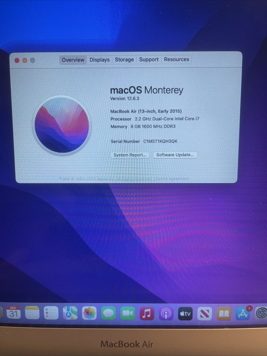 2015 Apple Macbook Air 13