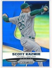 2015 Panini Prizm Blue Prizms Baseball Card /75 Scott Kazmir #135