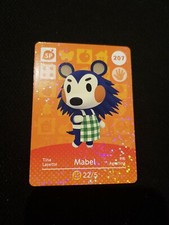 MABEL ANIMAL CROSSING AMIIBO SERIES 3 CARD #207 TRACKED AU POST geniuine