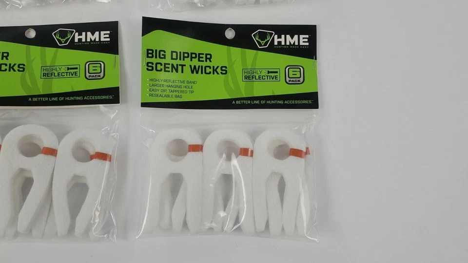 6 PACK 36 TOTAL HME Big Dipper Tapered Tip Scent Wicks Reflective Band NEW - Image 2 of 3