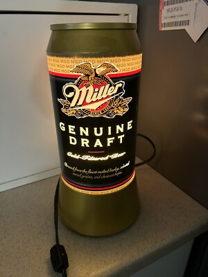 ジャンク　Millerビール　ビンテージ 1994 Miller Genuine Draft Beer Can Rotating Light Lamp 12 x