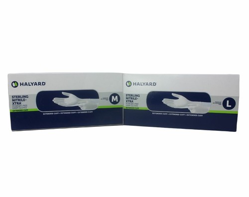 HALYARD Sterling Nitril-Xtra puderfreie Untersuchungshandschuhe Größe M/L - 100ct - Bild 1 von 3