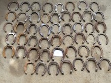 50 Amish Rusty used Horseshoes steel arts and Craft Western Art 101 No Nail READ