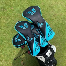 Butterfly Pattern Golf Head Cover Fairway Wood Head Cover Wood Hybrid Head Cover