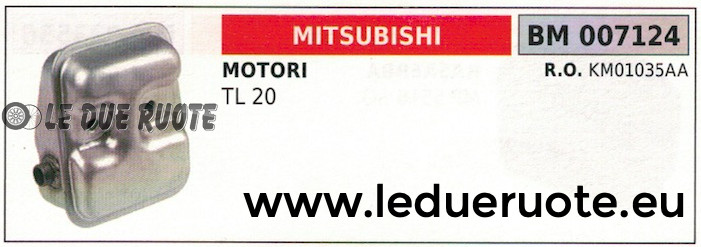 KM01035AA MARMITTA SCARICO SILENZIATORE MITSUBISHI MOTORE TL20