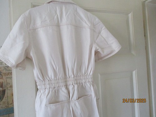 Jeans Overall Beige MNG M 100% Baumwolle kurzarm - Bild 5 von 12