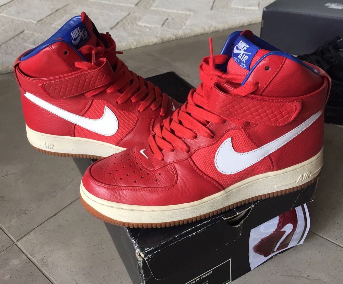 Nike Air Force 1 Bobbito Garcia Gum Premium QS High 9.5 White Red 