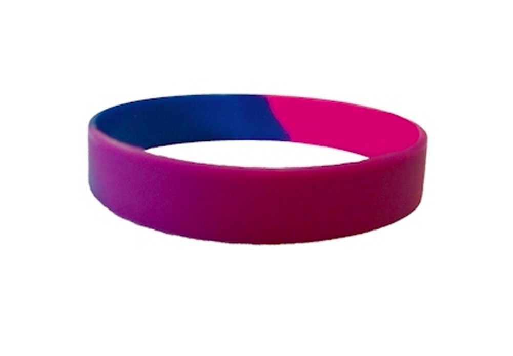 Bisexual Pride Silicone Bracelet Wristlet LGBT Pride Wristband
