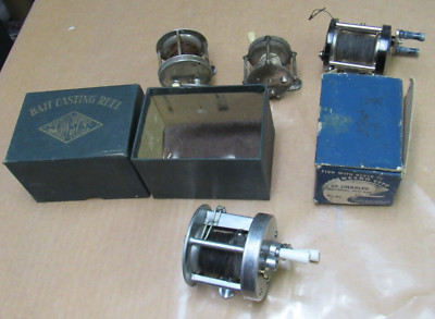 Lawson Machine Works Direct Portage Atlas Medina Ocean City 4 Fishing Reel LOT 