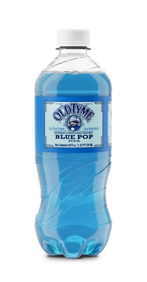 Old Tyme Blue Pop Soda 20oz Exotic Pop 24 Bottles