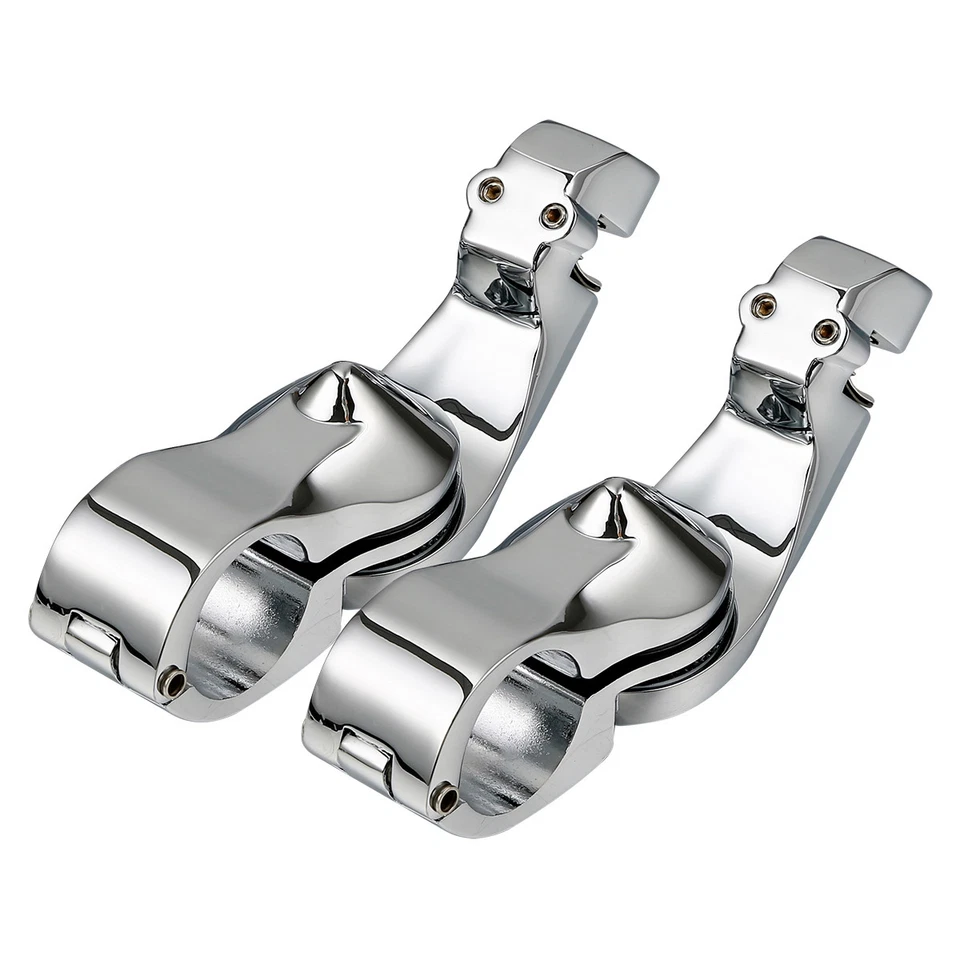 Kit de montaje de clavijas de carretera de ángulo corto de 1-1/4" apto para Harley Touring Electra Glide Foto 3 de 4