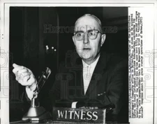 1962 Press Photo Agri Dept Commodity officer Director CH Mosely at hearing