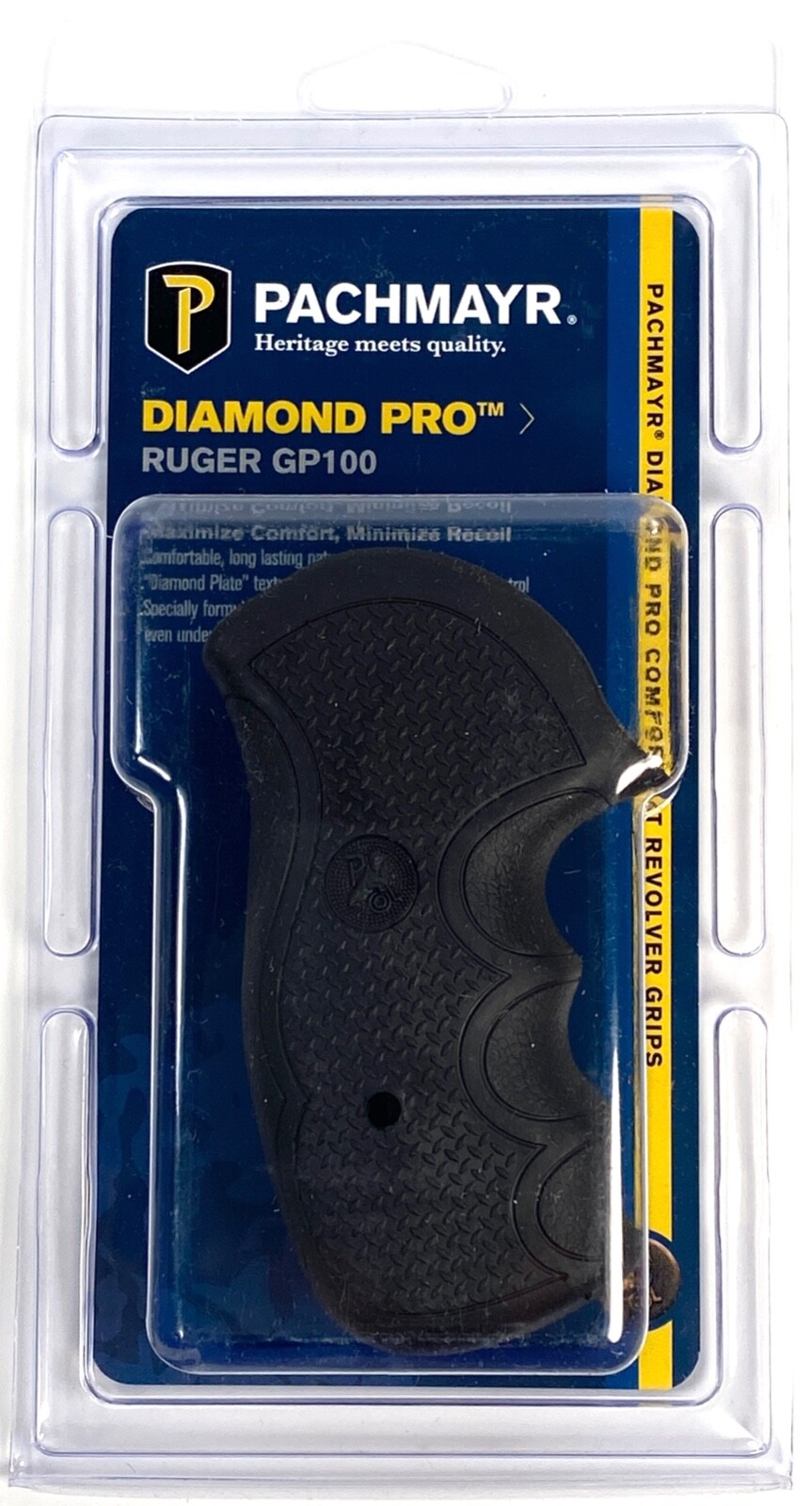 Pachmayr Ruger GP100 Rubber Diamond Pro Grip Recoil Reduction 02484