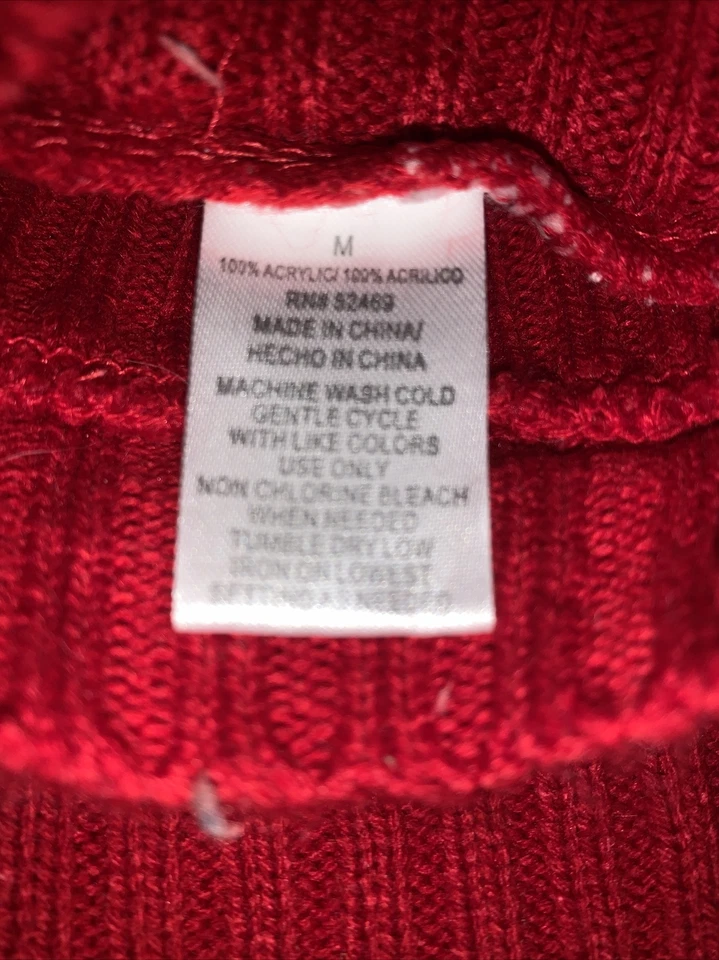 Suéter Top Paw Adirondack Estrella Nórdica Flor Perro Talla Mediana Rojo Blanco 💗146 Foto 4 de 4