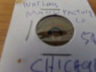 OLD TOKEN WATLING MFG COMPANY CHICAGO GF 5 CENTS IN TRADE