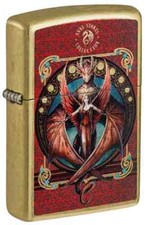Zippo Anne Stokes Mystical Collection Color Image Street Brass 46689