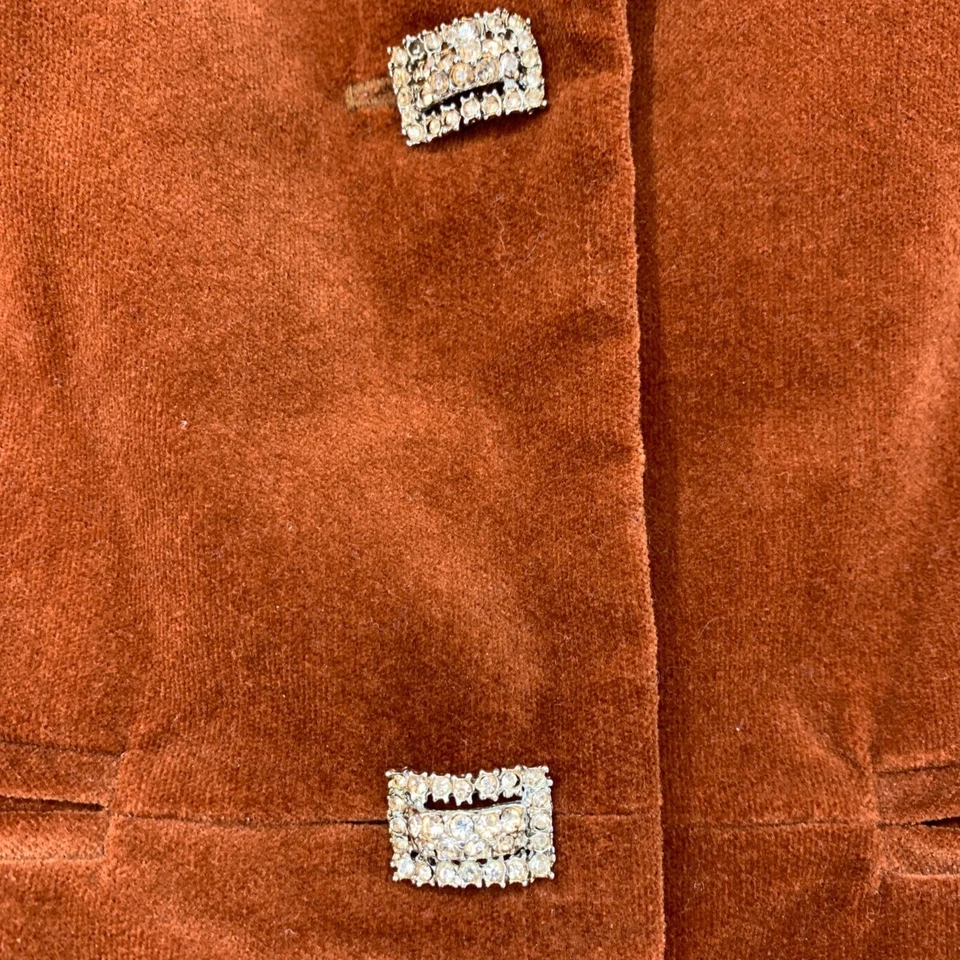 Chaqueta de montar de terciopelo Twelth Street Cynthia Vincent para mujer talla pequeña Spice 3913 Foto 3 de 4