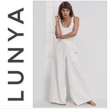 Lunya Cozy Cotton Silk Relaxed Pants Sincere White NEW/NWOT Large