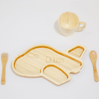 Airplane-shaped Plate, Cutleries & One Handed Mug for Babies (Made in  Japan) | eBay