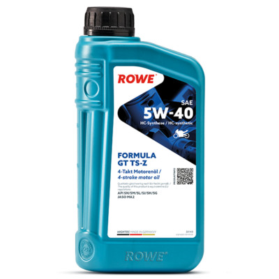 5W-40 4-Takt Motorenöl 1 Liter ROWE HIGHTEC FORMULA GT TS-Z Motorradöl JASO MA2