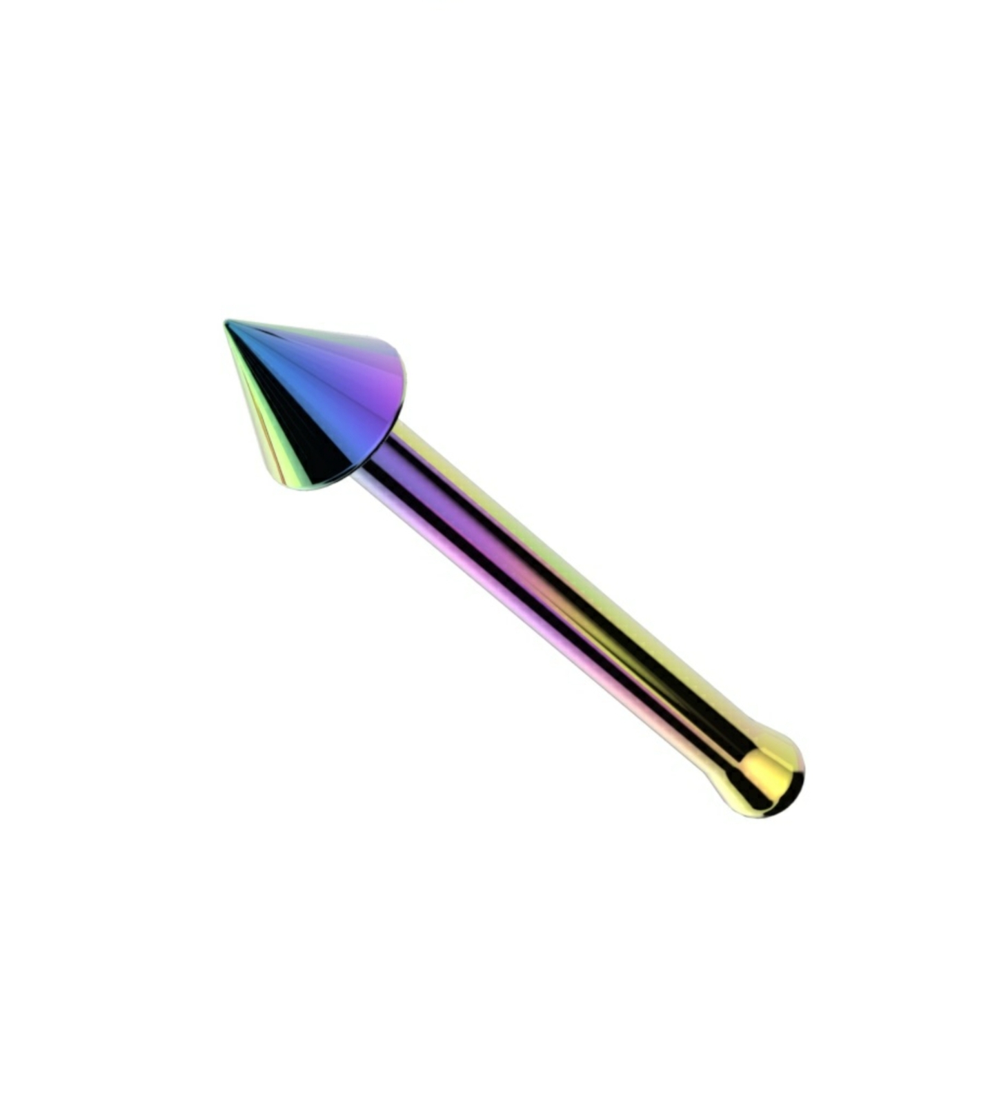 Nose Stud Bone Anodized Rainbow Colour Spiked Piercing Pin Ball End 20g 8mm