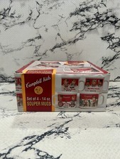 Vintage Campbell's Soup 1997 Set of 4 Kids in the Kitchen Souper Mugs with Box