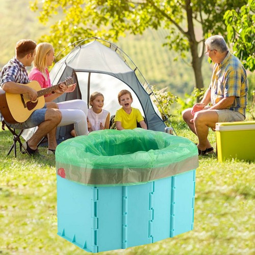 Portable Travel Folding Toilet Potty Urinal Mobile Seat For Camping Long Trips - Picture 2 of 14