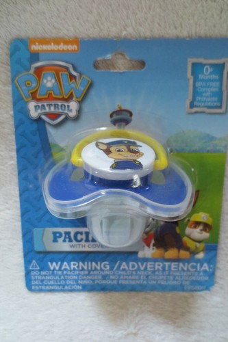 Nickelodeon Paw Patrol Baby  Pacifier Silicone BPA Free 0-+ months Blue New - Afbeelding 1 van 8