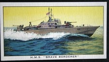 HMS BRAVE BORDERER  Royal Navy Fast Patrol Boat   Illustrated Card  CF09MS