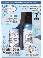Air Jungles Toilet Poop Odor Eliminator Spray, Ocean Scent, Pack of 2
